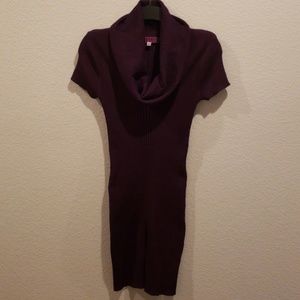 Plum or Blue Short Sleeve sweater Dress or Tunic